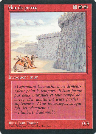 Mur de pierre Wall of Stone Revised Black Border French Singles Mur de pierre Wall of Stone Revised Black Border French Singles