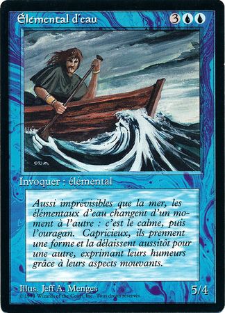 Elemental d eau Water Elemental Revised Black Border French Singles Elemental d eau Water Elemental Revised Black Border French Singles