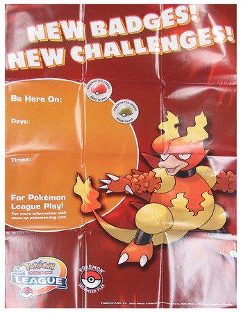 Pokemon League 2004 Organized Play Season 1 2 Magmar Poster Pokemon Memorabilia Pokemon League 2004 Organized Play Season 1 2 Magmar Poster Pokemon Memorabilia