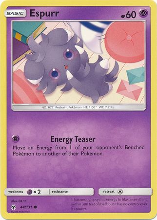 Espurr 79/214 Pokemon TCG Sun & Moon Unbroken Bonds Cards Common Card 