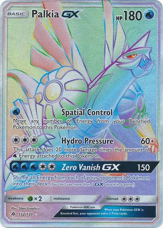 Palkia GX 132 131 Hyper Rare Sun Moon Forbidden Light Singles Palkia GX 132 131 Hyper Rare Sun Moon Forbidden Light Singles