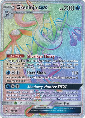 Greninja GX 133 131 Hyper Rare Sun Moon Forbidden Light Singles Greninja GX 133 131 Hyper Rare Sun Moon Forbidden Light Singles