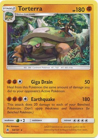 Torterra 58 131 Rare Sun Moon Forbidden Light Singles Torterra 58 131 Rare Sun Moon Forbidden Light Singles