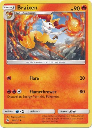 Braixen 16 131 Uncommon Braixen 16 131 Uncommon