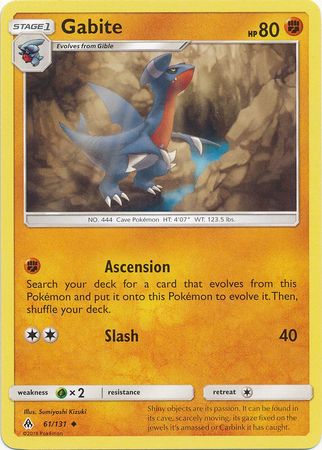 Gabite 61 131 Uncommon Sun Moon Forbidden Light Singles Gabite 61 131 Uncommon Sun Moon Forbidden Light Singles