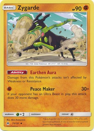 71/131 Zygarde Pokemon SM Forbidden light Common Card