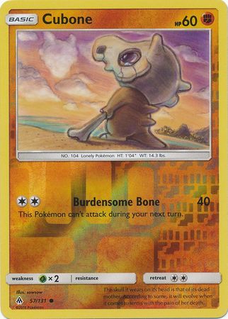 Cubone 57 131 Common Reverse Holo Cubone 57 131 Common Reverse Holo