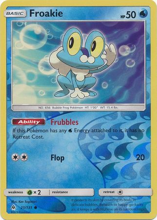 Froakie 21 131 Common Reverse Holo Sun Moon Forbidden Light Reverse Holo Singles Froakie 21 131 Common Reverse Holo Sun Moon Forbidden Light Reverse Holo Singles