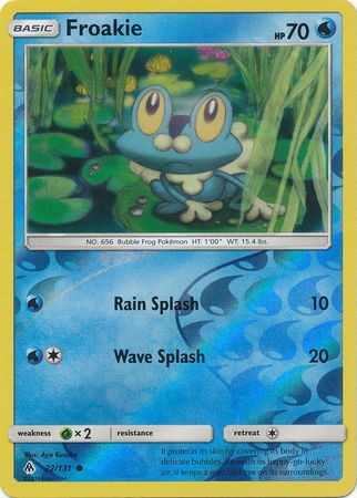 Froakie 22 131 Common Reverse Holo Sun Moon Forbidden Light Reverse Holo Singles Froakie 22 131 Common Reverse Holo Sun Moon Forbidden Light Reverse Holo Singles