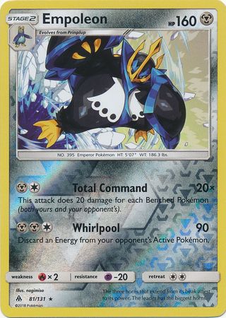 Empoleon 81 131 Holo Rare Reverse Holo Sun Moon Forbidden Light Reverse Holo Singles Empoleon 81 131 Holo Rare Reverse Holo Sun Moon Forbidden Light Reverse Holo Singles