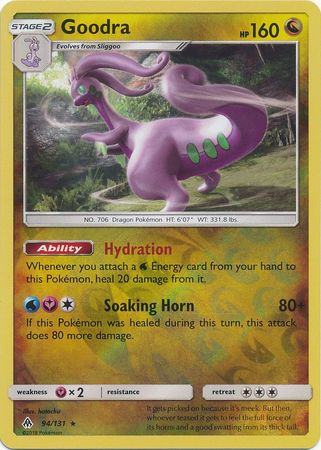 Goodra 94 131 Holo Rare Reverse Holo Sun Moon Forbidden Light Reverse Holo Singles Goodra 94 131 Holo Rare Reverse Holo Sun Moon Forbidden Light Reverse Holo Singles