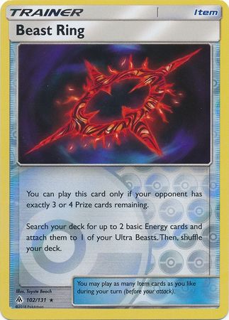 Beast Ring 102 131 Rare Reverse Holo Beast Ring 102 131 Rare Reverse Holo
