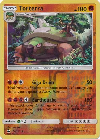 Torterra 58 131 Rare Reverse Holo Sun Moon Forbidden Light Reverse Holo Singles Torterra 58 131 Rare Reverse Holo Sun Moon Forbidden Light Reverse Holo Singles