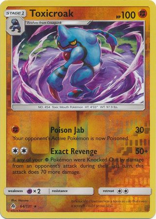 Toxicroak 64 131 Rare Reverse Holo Toxicroak 64 131 Rare Reverse Holo