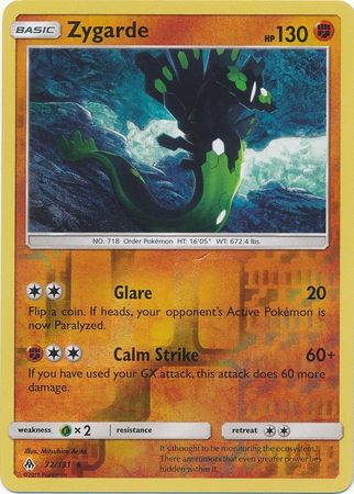 Zygarde 72 131 Rare Reverse Holo Sun Moon Forbidden Light Reverse Holo Singles Zygarde 72 131 Rare Reverse Holo Sun Moon Forbidden Light Reverse Holo Singles