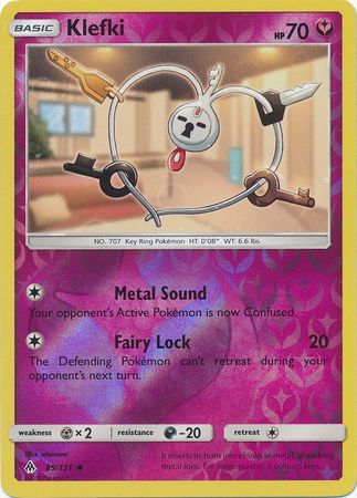 Klefki 89 131 Uncommon Reverse Holo Sun Moon Forbidden Light Reverse Holo Singles Klefki 89 131 Uncommon Reverse Holo Sun Moon Forbidden Light Reverse Holo Singles
