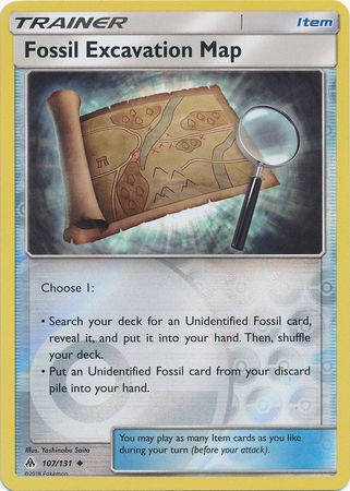 Fossil Excavation Map 107 131 Uncommon Reverse Holo Fossil Excavation Map 107 131 Uncommon Reverse Holo