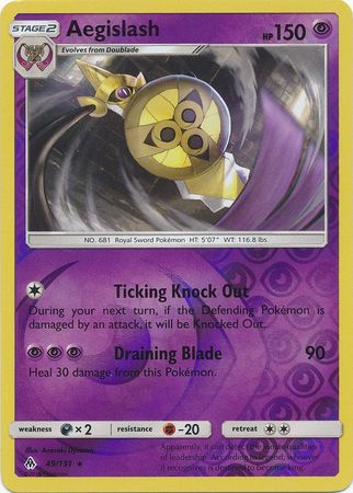 Aegislash 49 131 Rare Reverse Holo Sun Moon Forbidden Light Reverse Holo Singles Aegislash 49 131 Rare Reverse Holo Sun Moon Forbidden Light Reverse Holo Singles