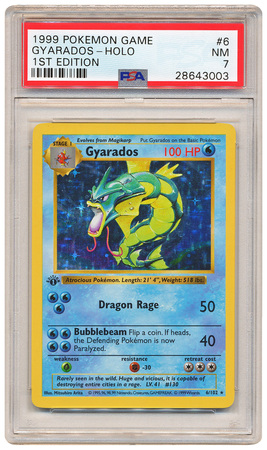 Gyarados 6 102 PSA NM 7 Holo Rare 1st Edition Base Set 3003 Base Set 1st Edition Singles Gyarados 6 102 PSA NM 7 Holo Rare 1st Edition Base Set 3003 Base Set 1st Edition Singles