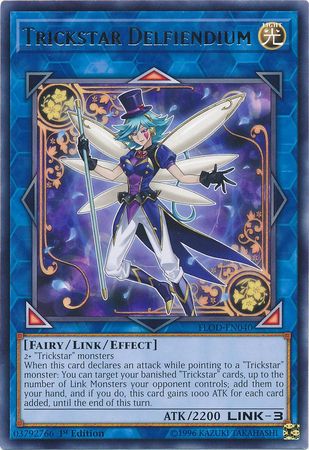 Trickstar Delfiendium FLOD EN040 Rare 1st Edition Trickstar Delfiendium FLOD EN040 Rare 1st Edition