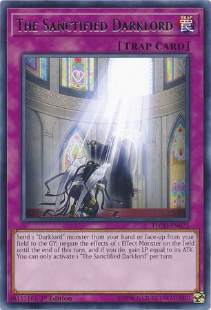 The Sanctified Darklord FLOD EN075 Rare 1st Edition The Sanctified Darklord FLOD EN075 Rare 1st Edition