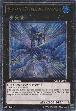 Ultimate Rare Numero 17 Dragon Leviatan GENF SP039 1st Edition Spanish Yugioh Cards Ultimate Rare Numero 17 Dragon Leviatan GENF SP039 1st Edition Spanish Yugioh Cards
