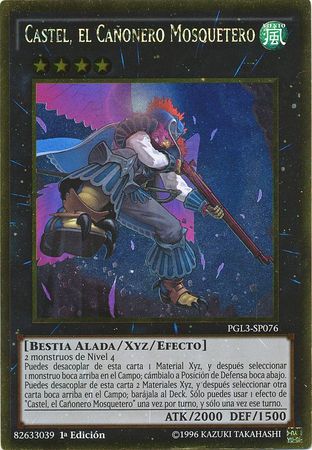 Castel el Canonero Mosquetero PGL3 SP076 Gold Rare 1st Edition Spanish Yugioh Cards Castel el Canonero Mosquetero PGL3 SP076 Gold Rare 1st Edition Spanish Yugioh Cards