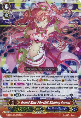 Brand New PRISM Shining Garnet G CB07 006EN Triple Rare RRR G Clan Booster 7 Divas Festa Singles Brand New PRISM Shining Garnet G CB07 006EN Triple Rare RRR G Clan Booster 7 Divas Festa Singles