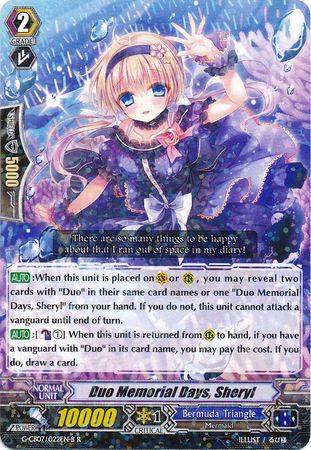 Duo Memorial Days Sheryl Black G CB07 022EN B Rare R G Clan Booster 7 Divas Festa Singles Duo Memorial Days Sheryl Black G CB07 022EN B Rare R G Clan Booster 7 Divas Festa Singles