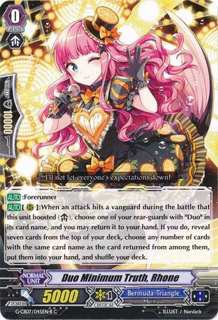 Duo Minimum Truth Rhone Black G CB07 045EN B Common C Duo Minimum Truth Rhone Black G CB07 045EN B Common C