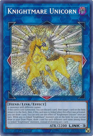 Knightmare Unicorn FLOD EN047 Secret Rare 1st Edition Flames of Destruction 1st Edition Singles Knightmare Unicorn FLOD EN047 Secret Rare 1st Edition Flames of Destruction 1st Edition Singles