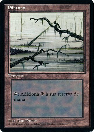 Pantano Swamp 1 Portuguese 4th Edition Black Border Portuguese Singles Pantano Swamp 1 Portuguese 4th Edition Black Border Portuguese Singles