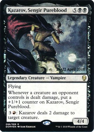 Kazarov Sengir Pureblood DOM Prerelease Promo Magic The Gathering Promo Cards Kazarov Sengir Pureblood DOM Prerelease Promo Magic The Gathering Promo Cards