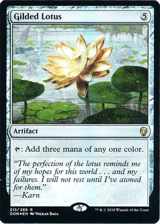 Gilded Lotus 215 269 DOM Pre Release Foil Promo Magic The Gathering Promo Cards Gilded Lotus 215 269 DOM Pre Release Foil Promo Magic The Gathering Promo Cards