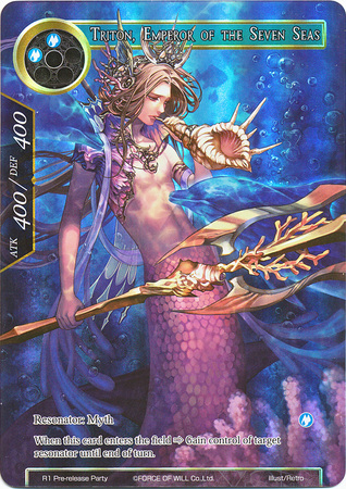 Triton Emperor of the Seven Seas R1 Pre release Party Full Art Promo Force of Will Promos Triton Emperor of the Seven Seas R1 Pre release Party Full Art Promo Force of Will Promos