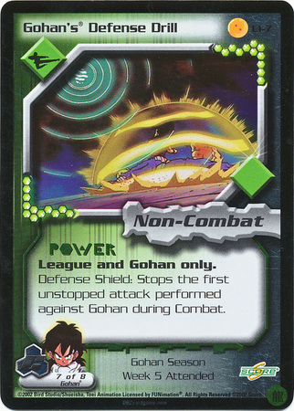 Gohan s Defense Drill L1 7 Foil Promo Dragon Ball Z GT Score Promos Gohan s Defense Drill L1 7 Foil Promo Dragon Ball Z GT Score Promos