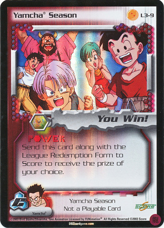 Yamcha Season L3 9 Foil Promo Dragon Ball Z GT Score Promos Yamcha Season L3 9 Foil Promo Dragon Ball Z GT Score Promos