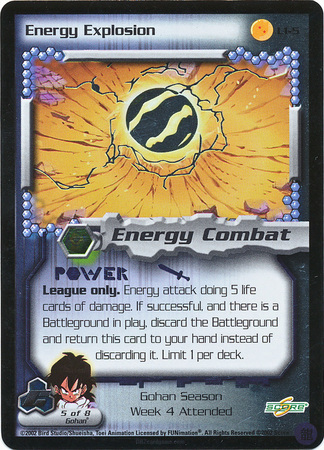 Energy Expplosion L1 5 Foil Promo Dragon Ball Z GT Score Promos Energy Expplosion L1 5 Foil Promo Dragon Ball Z GT Score Promos