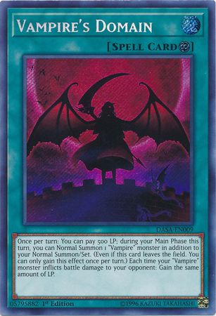 Vampire s Domain DASA EN009 Secret Rare 1st Edition Vampire s Domain DASA EN009 Secret Rare 1st Edition