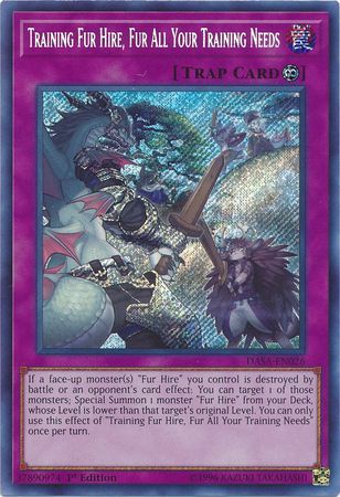 Training Fur Hire Fur All Your Training Needs DASA EN026 Secret Rare 1st Edition Training Fur Hire Fur All Your Training Needs DASA EN026 Secret Rare 1st Edition
