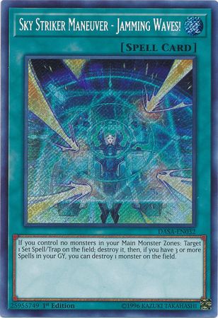 Sky Striker Maneuver Jamming Waves DASA EN032 Secret Rare 1st Edition Dark Saviors 1st Edition Singles Sky Striker Maneuver Jamming Waves DASA EN032 Secret Rare 1st Edition Dark Saviors 1st Edition Singles
