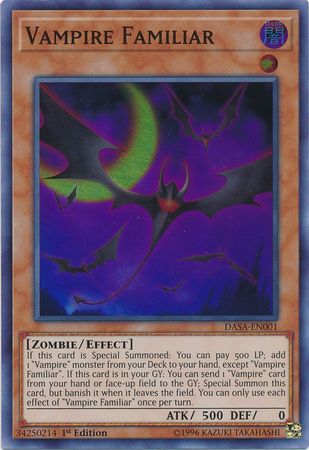 Vampire Familiar - DASA-EN001 - Super Rare 1st Edition