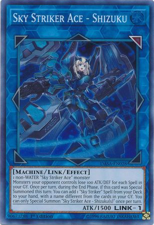 Sky Striker Ace Shizuku DASA EN028 Super Rare 1st Edition Sky Striker Ace Shizuku DASA EN028 Super Rare 1st Edition