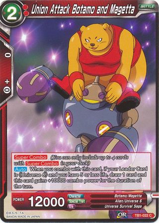 Union Attack Botamo and Magetta TB1 022 Common Tournament of Power Non Foil Singles Union Attack Botamo and Magetta TB1 022 Common Tournament of Power Non Foil Singles