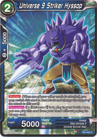 Universe 9 Striker Hyssop TB1 043 Common Tournament of Power Non Foil Singles Universe 9 Striker Hyssop TB1 043 Common Tournament of Power Non Foil Singles