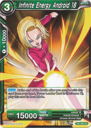Infinite Energy Android 18 TB1 055 Uncommon Tournament of Power Non Foil Singles Infinite Energy Android 18 TB1 055 Uncommon Tournament of Power Non Foil Singles