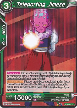 Teleporting Jimeze TB1 062 Uncommon Tournament of Power Non Foil Singles Teleporting Jimeze TB1 062 Uncommon Tournament of Power Non Foil Singles