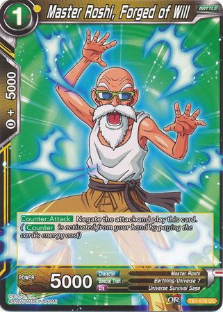 Master Roshi Forged of Will TB1 076 Uncommon Tournament of Power Non Foil Singles Master Roshi Forged of Will TB1 076 Uncommon Tournament of Power Non Foil Singles