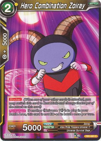 Hero Combination Zoiray TB1 087 Common Hero Combination Zoiray TB1 087 Common