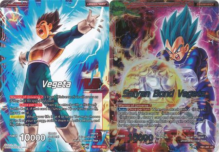 Vegeta Saiyan Bond Vegeta TB1 001 Foil Uncommon Vegeta Saiyan Bond Vegeta TB1 001 Foil Uncommon